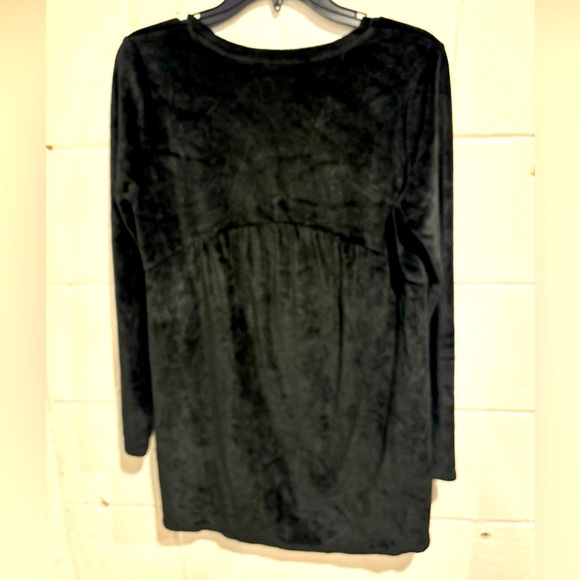 Pure J Jill black velvet tunic blouse - Picture 3 of 4